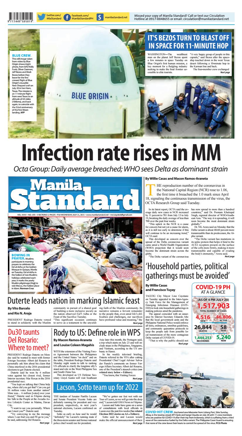 The Digital Edition Of Manila Standard 21 July 21 Wednesday By Manila Standard Issuu