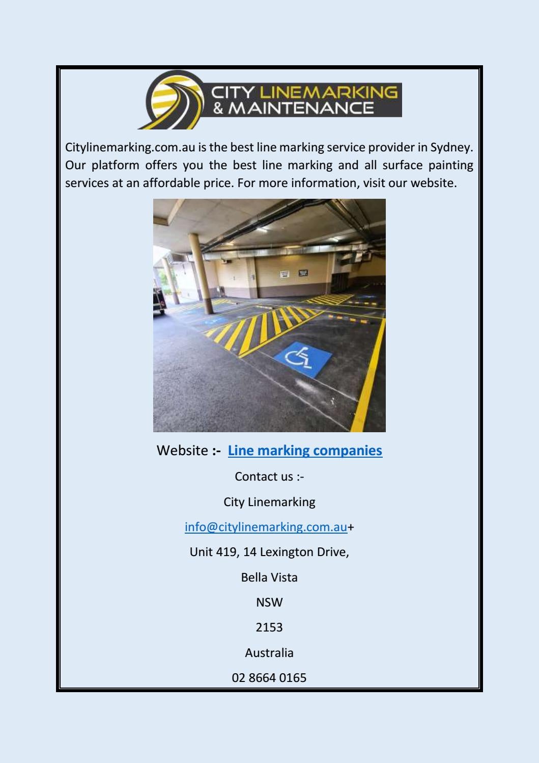 Line Marking Companies by citylinemarkingc Issuu