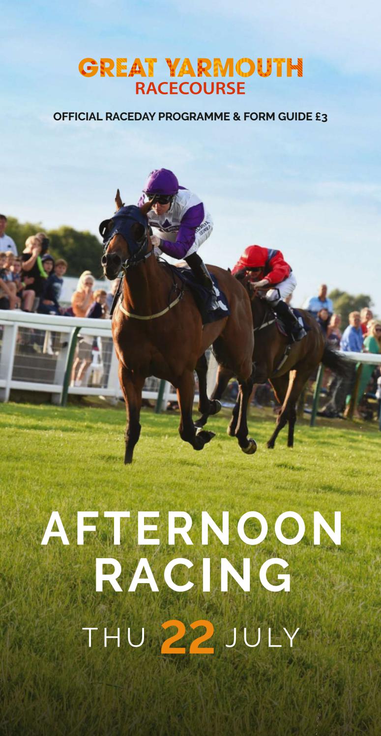 Great Yarmouth Racecard Thursday 22nd July by Arena Racing Company
