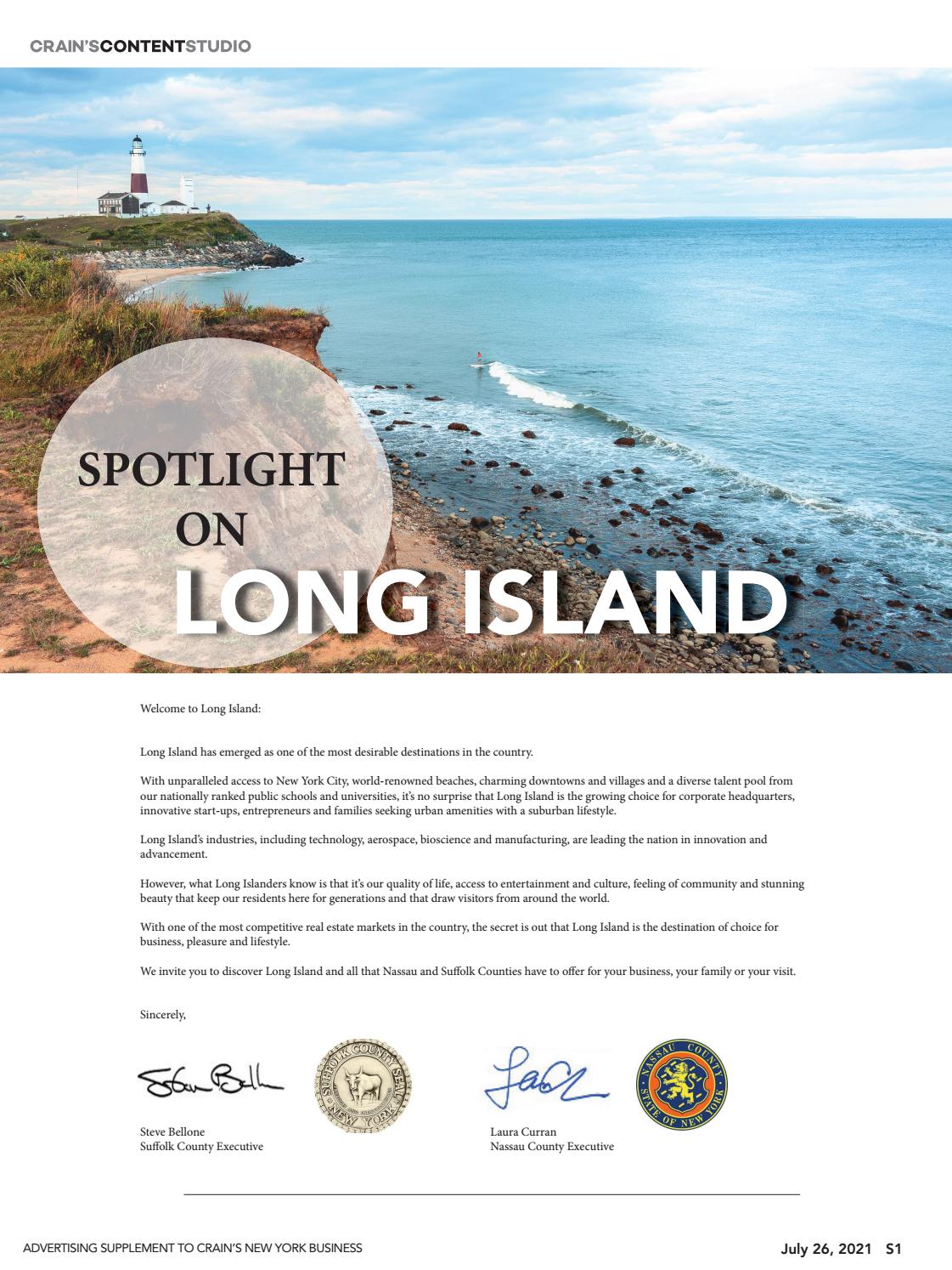 Spotlight on Long Island 2021 by crains-new-york-business - Issuu