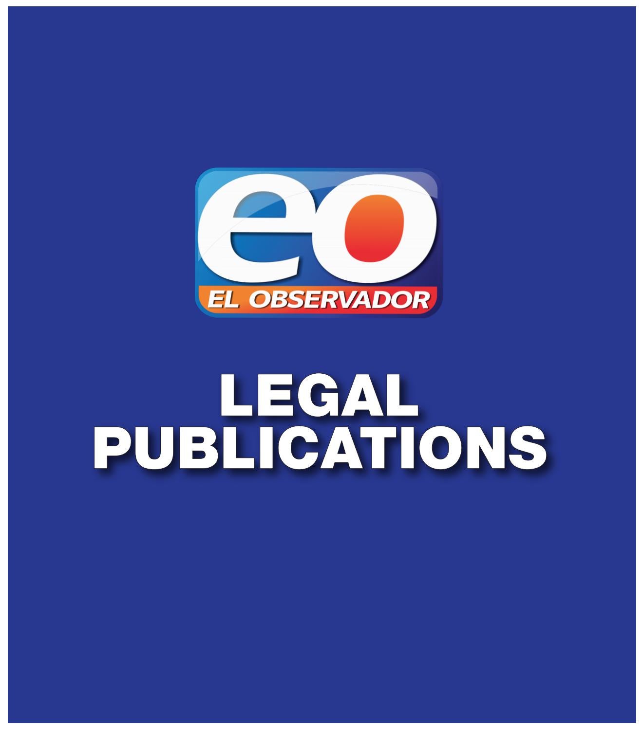 EO Legal Notices July 23rd, 2021 by Angelica Rossi - Issuu