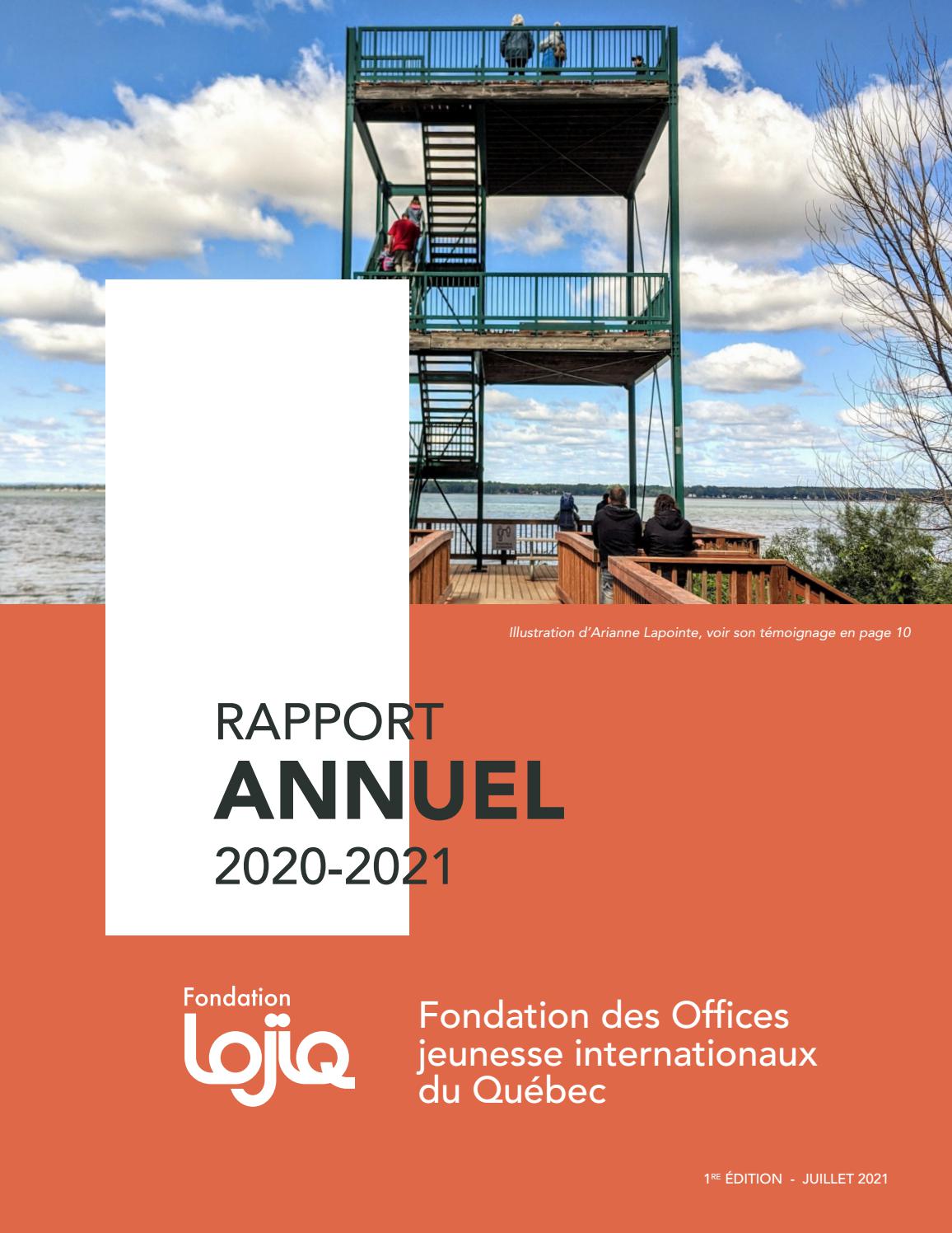 Fondation Lojiq Rapport Annuel 21 By Lojiq Les Offices Jeunesse Internationaux Du Quebec Issuu