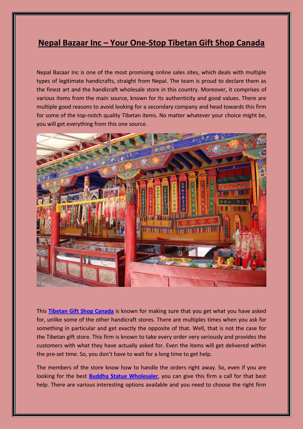 Nepal Bazaar Inc – Your One-Stop Tibetan Gift Shop Canada By  Nepalbazaartrade - Issuu