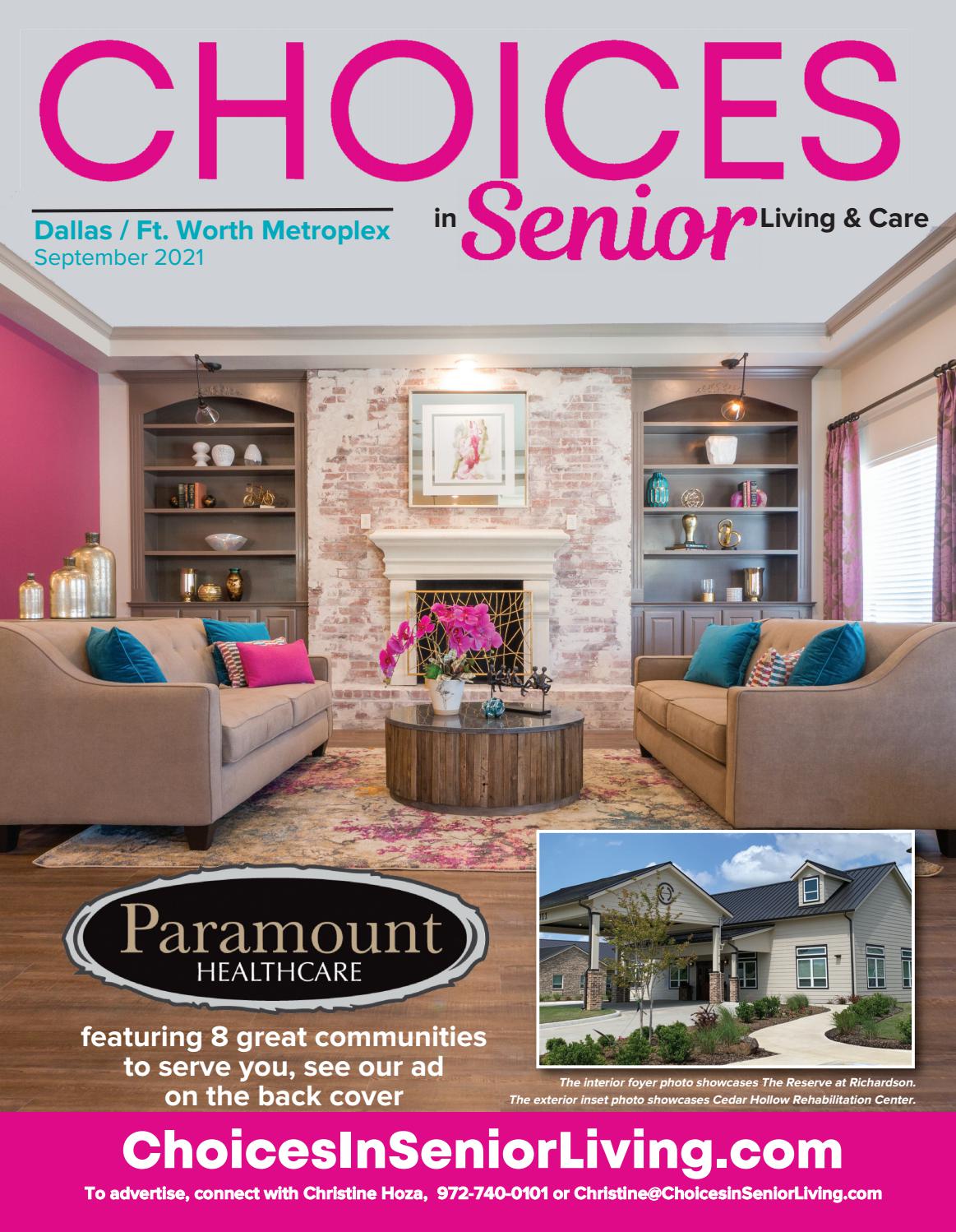 CHOICES in Senior Living & Care Dallas, Ft. Worth Edition September