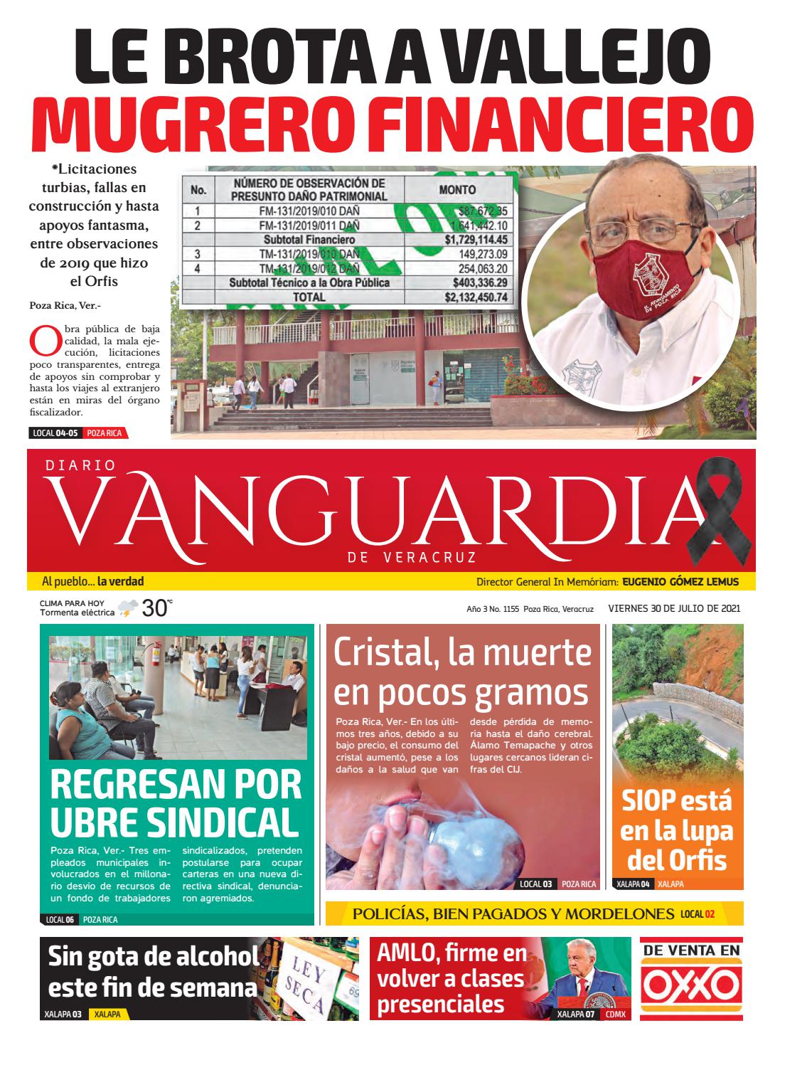 Vanguardia de Veracruz 30 de Julio de 2021 by Vanguardia Veracruz - Issuu