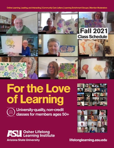Fall 2021 Class Schedule short Osher Lifelong Learning Institute At 