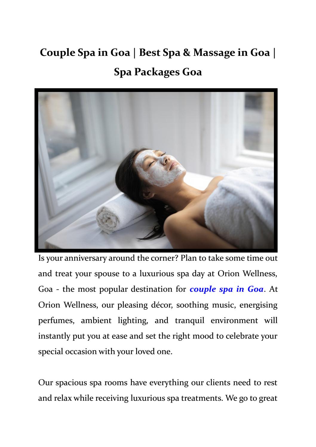 Couple Spa in Goa Best Spa and Massage