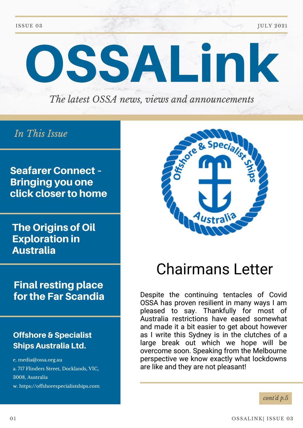 OSSALink July 2021 by Offshoreandspecialistships - Issuu