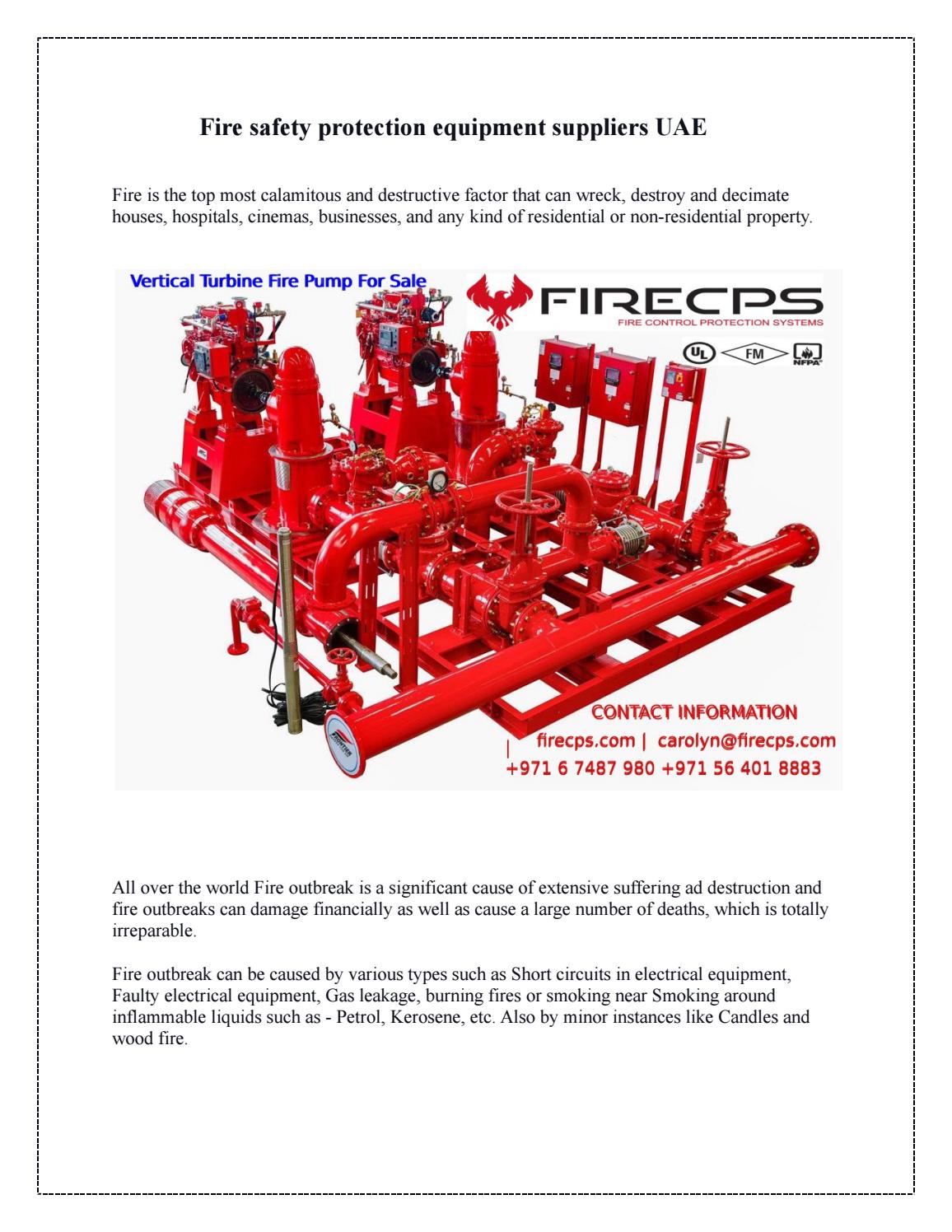 Fire safety protection equipment suppliers UAE by FIRECPS - Issuu
