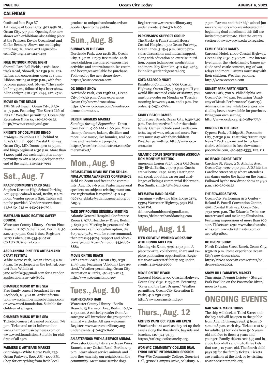 8/6/2021 Ocean City Today by OC Today - Issuu