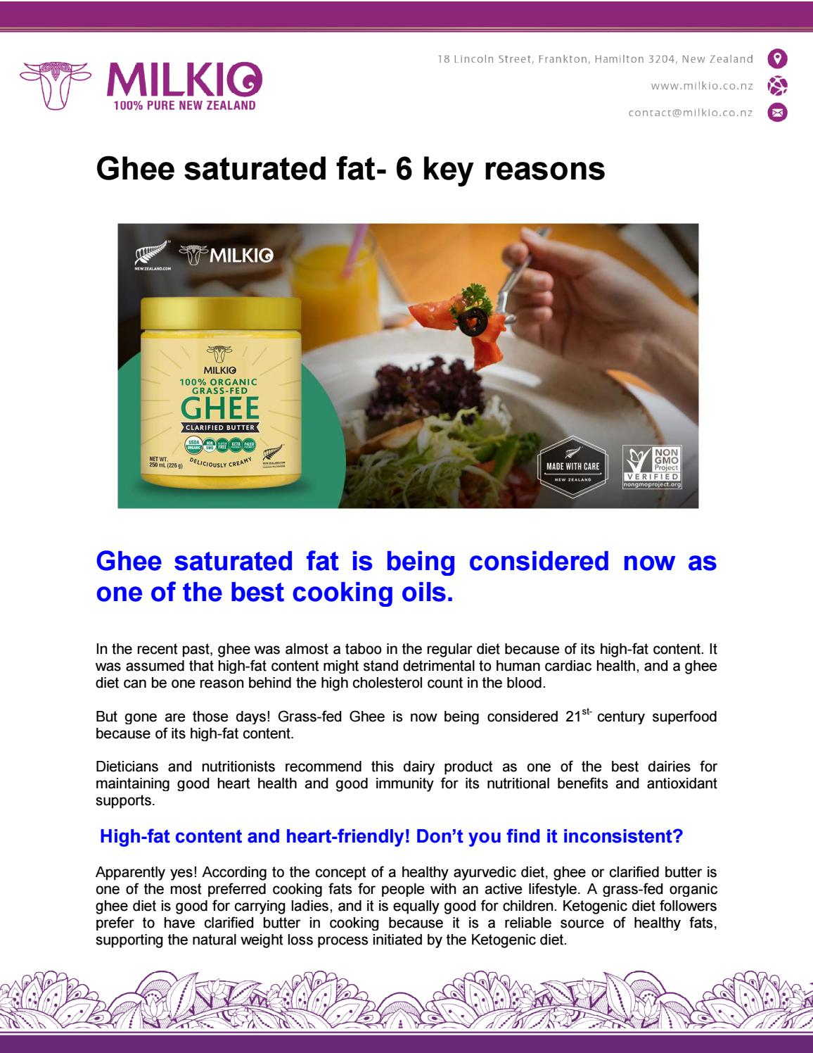 Ghee saturated fat 6 key reasons by MILKIO Issuu