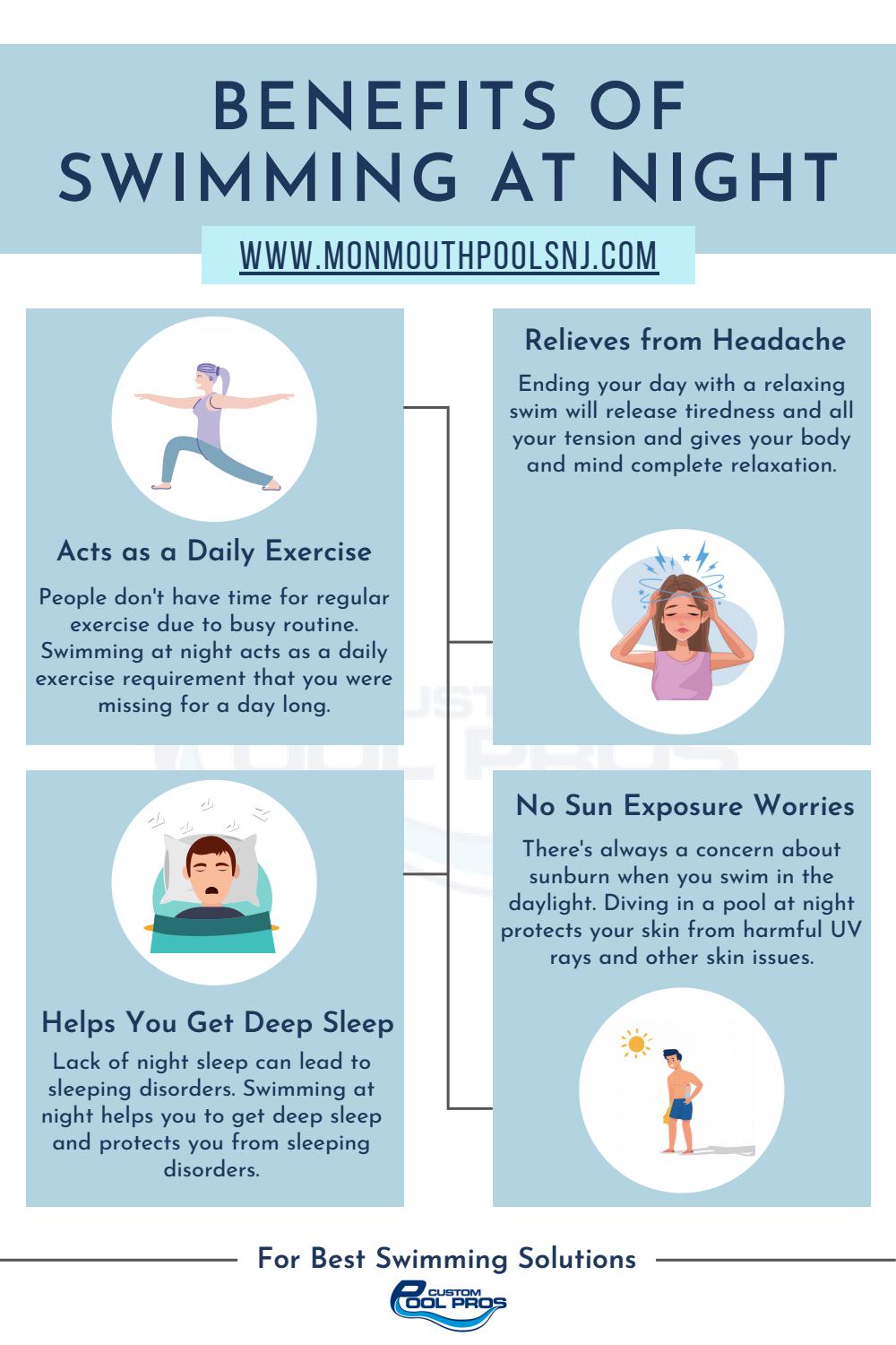 Benefits of swimming at Night by Monmouth Pools NJ Issuu