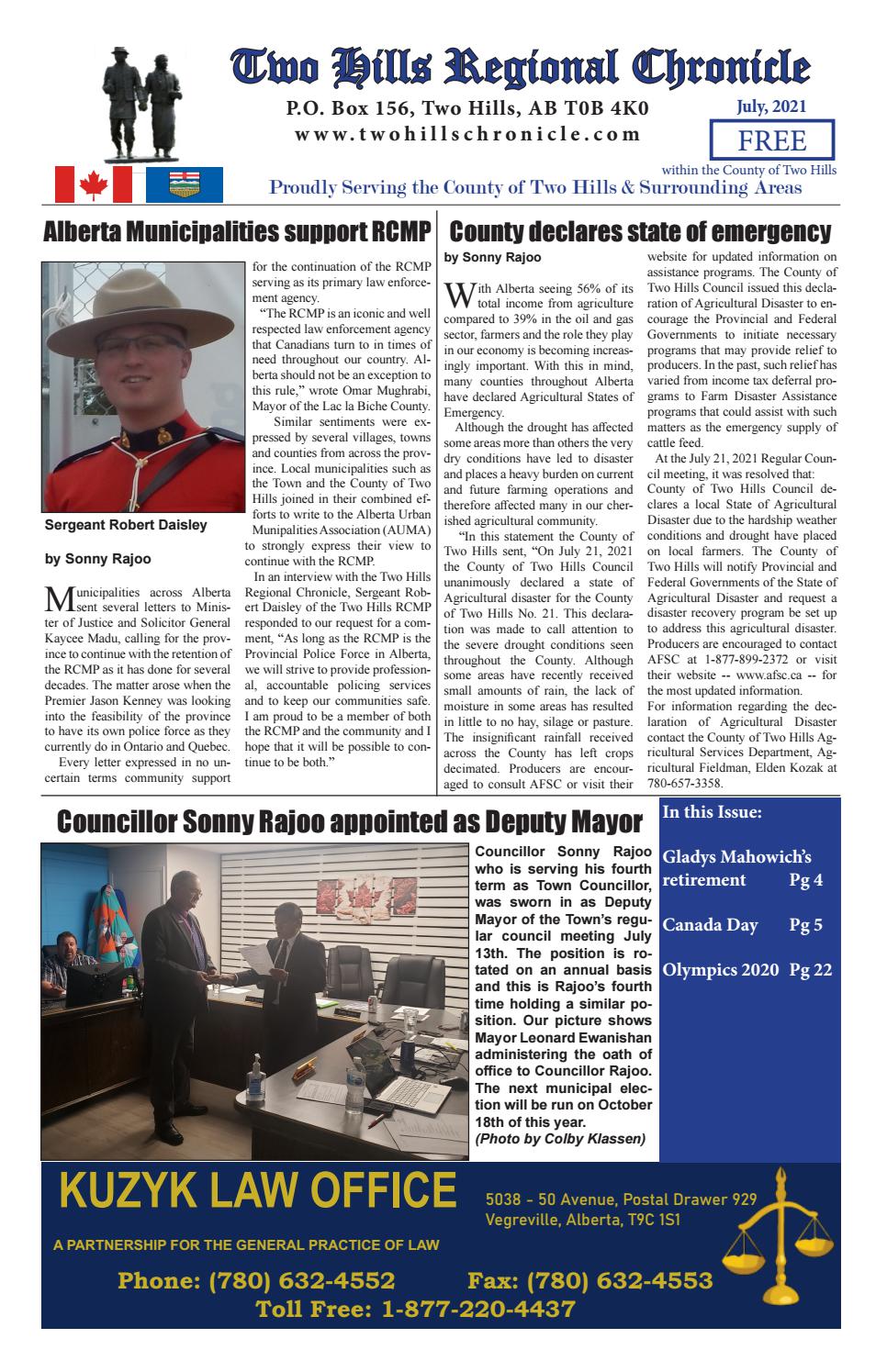 Two Hills Regional Chronicle July 2021 by Natraja Media Issuu