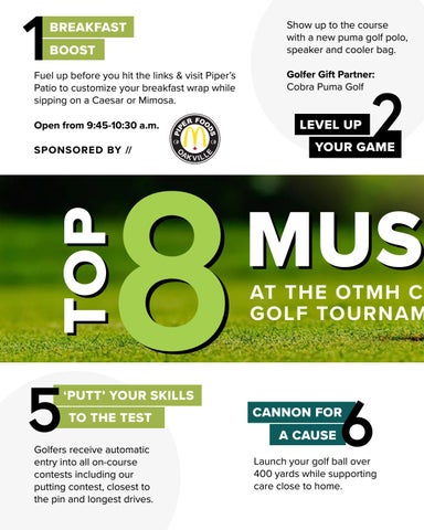 OTMH Charity Golf Tournament Participant 指南 第 8 页