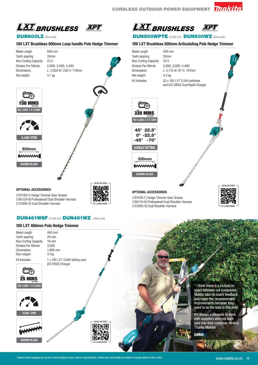 Makita New Zealand Outdoor Power Equipment Catalogue 20212022 by