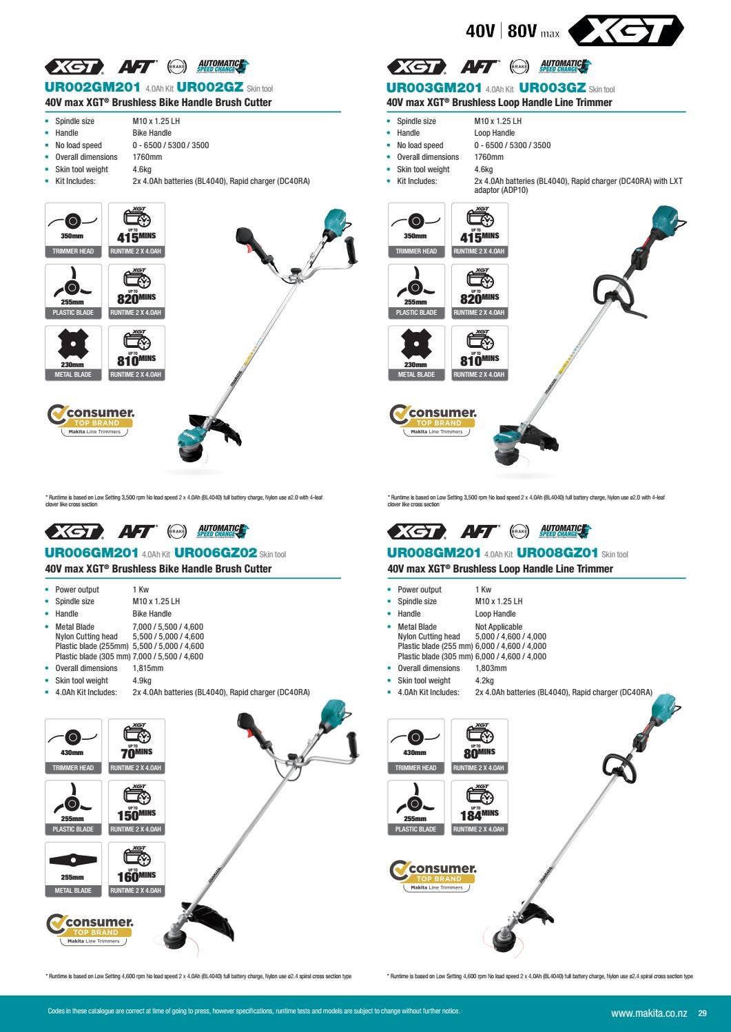 Makita New Zealand Outdoor Power Equipment Catalogue 20212022 by