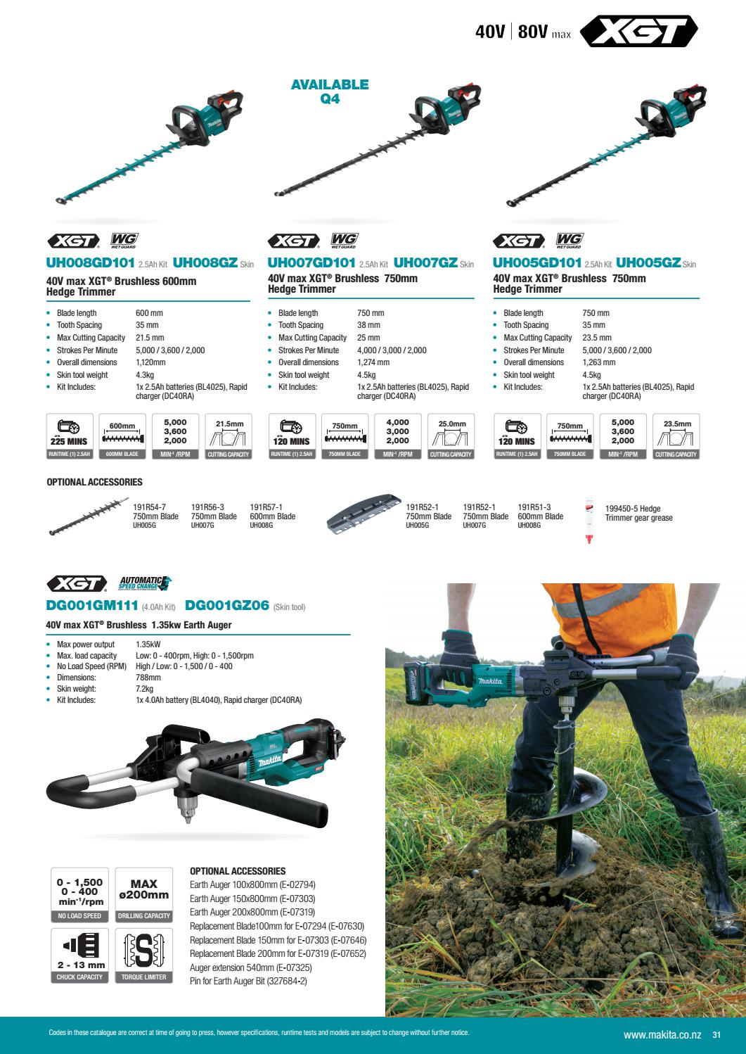 Makita New Zealand Outdoor Power Equipment Catalogue 20212022 by