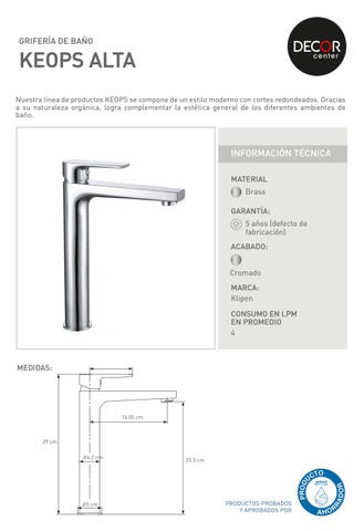 GRIFERÍAS 德文 BAJO CONSUMO 第 4 页