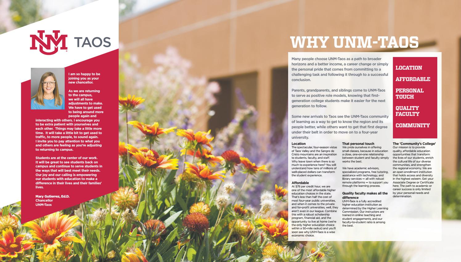 UNMTaos Back to School by UNM TAOS Issuu