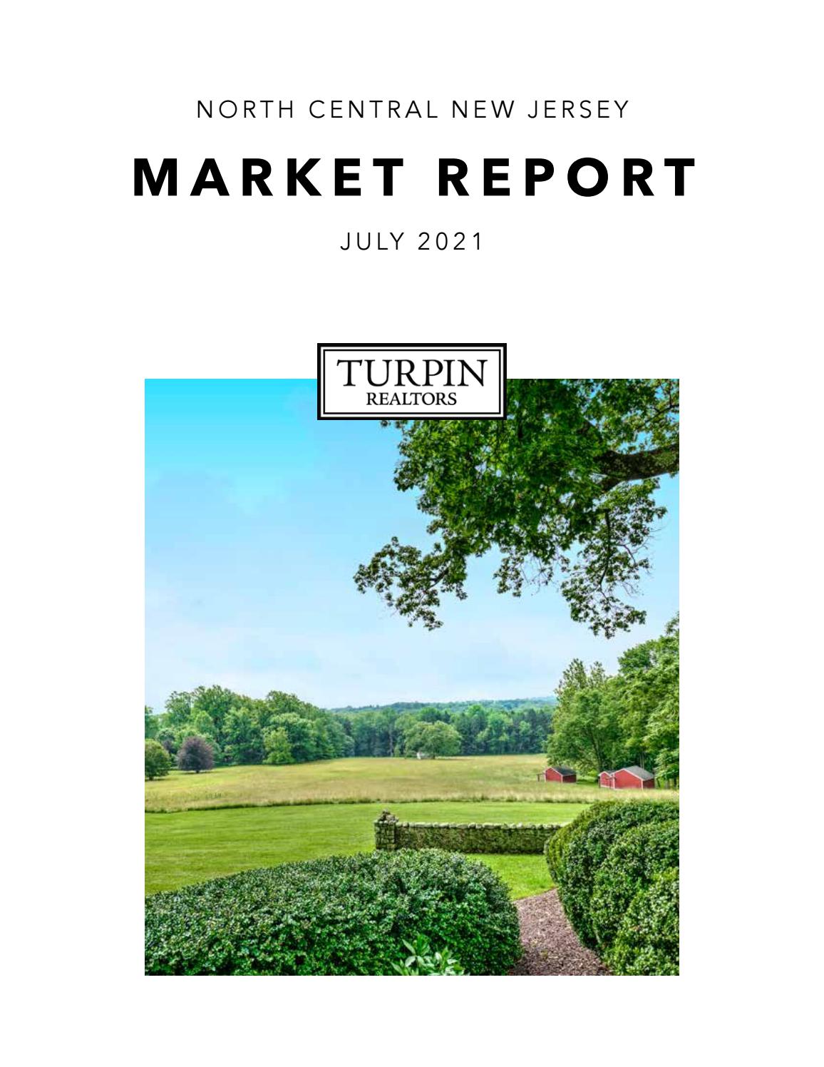 North Central NJ Regional Results July 2021 Turpin Realtors by