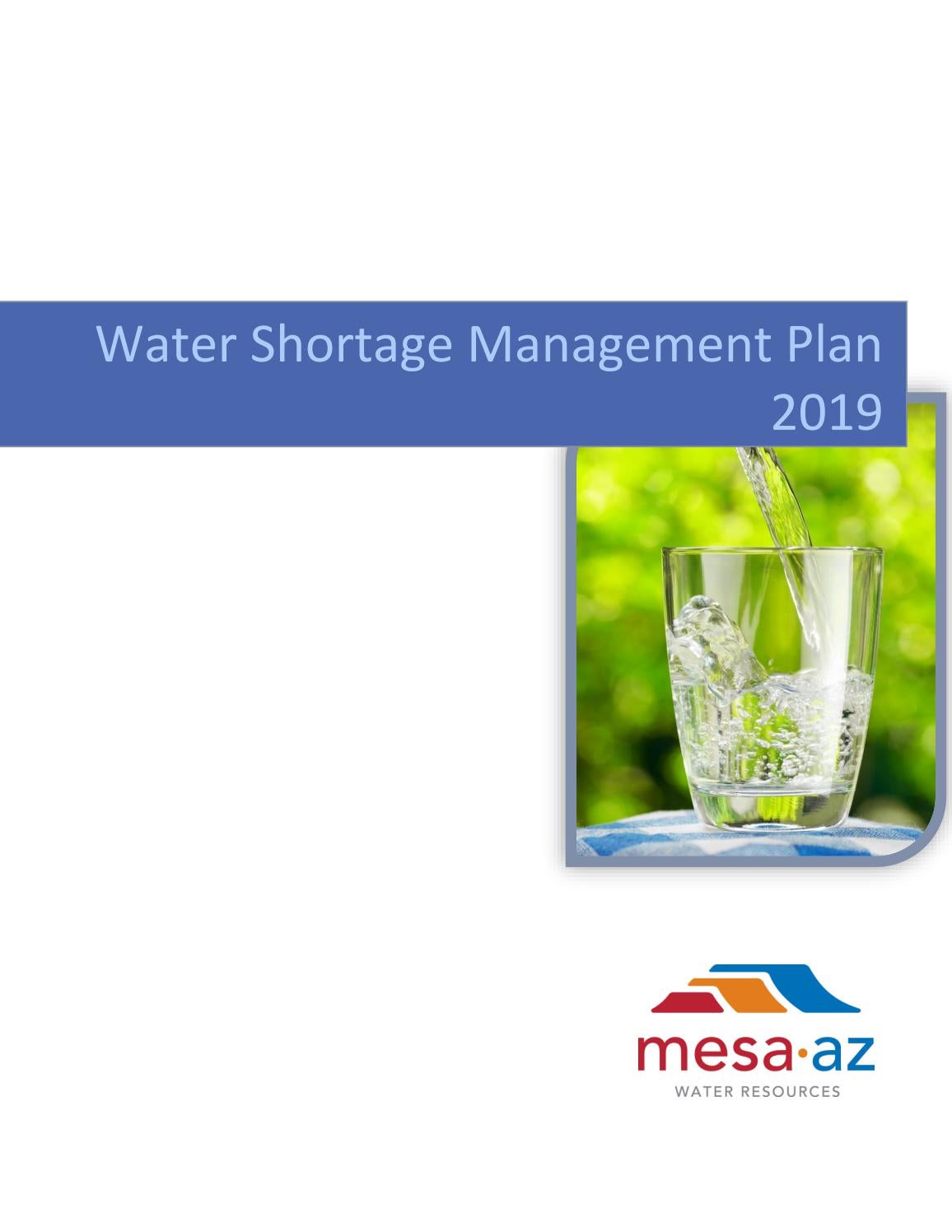 City Of Mesa Water Resources Water Shortage Management Plan 2019 By city-of-mesa-water-resources-water-shortage-management-plan-2019-by