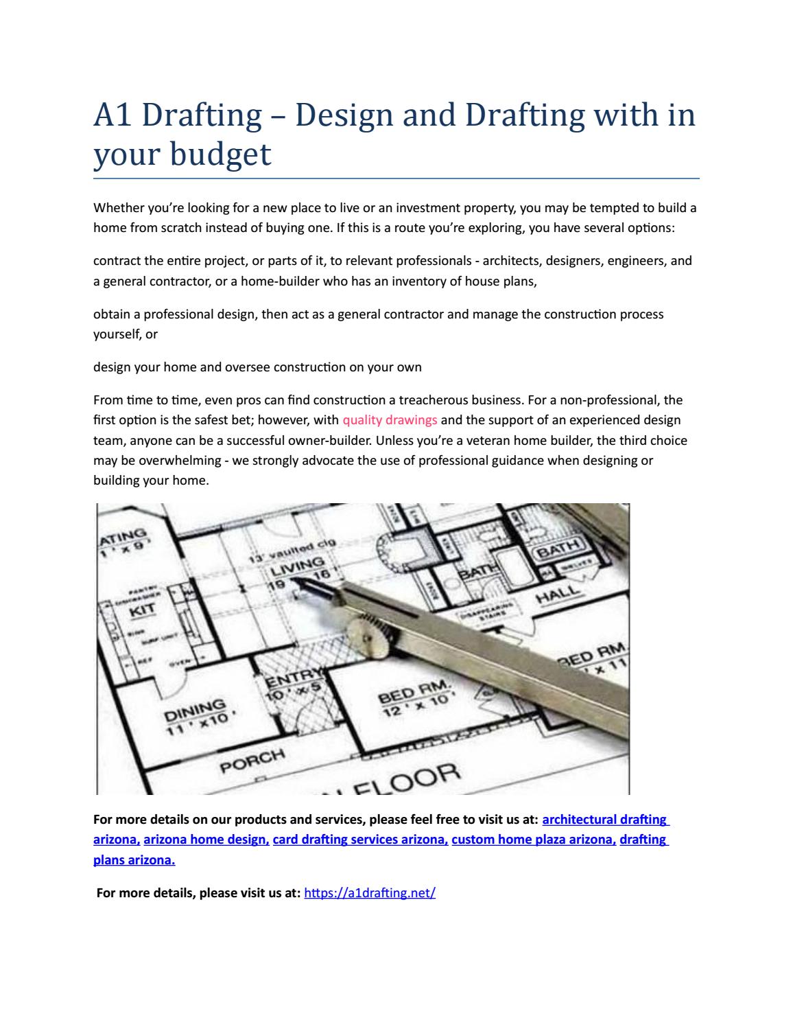 A1 Drafting Design and Drafting with in your budget by Issuu