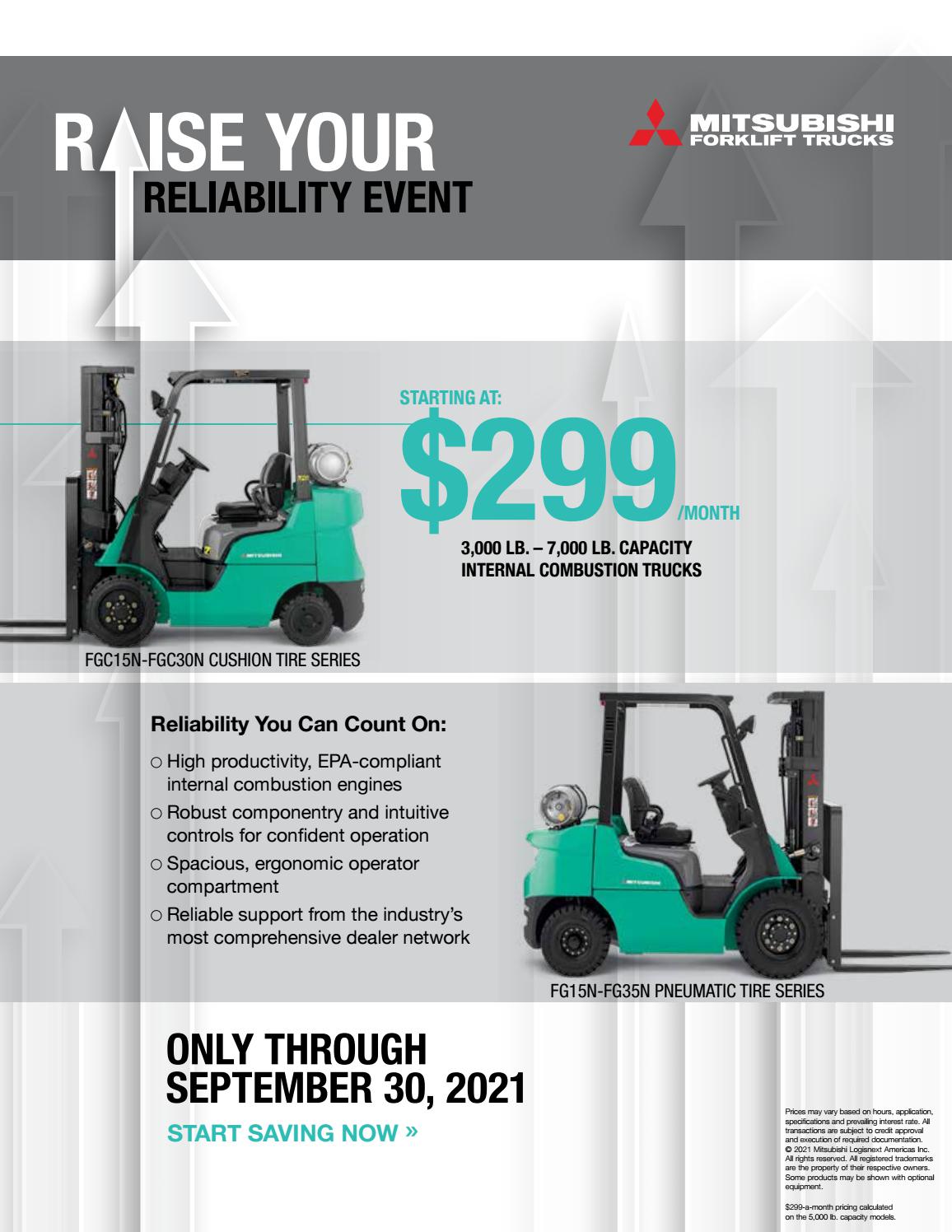 Mitsubishi Raise your Reliability Promotion by HercULift Inc. Issuu