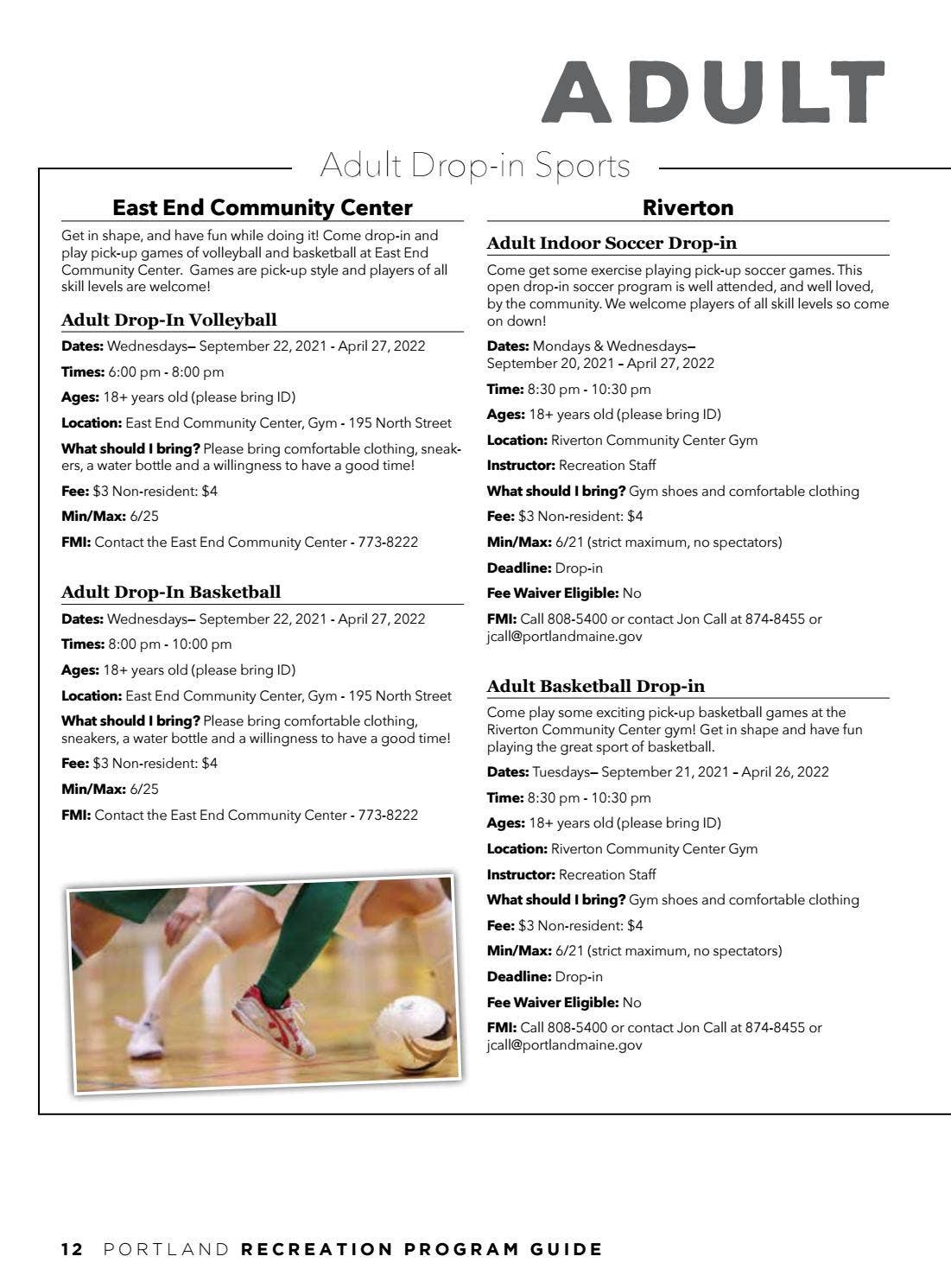 Portland Parks and Recreation Program Guide Fall/Winter/Spring 2021