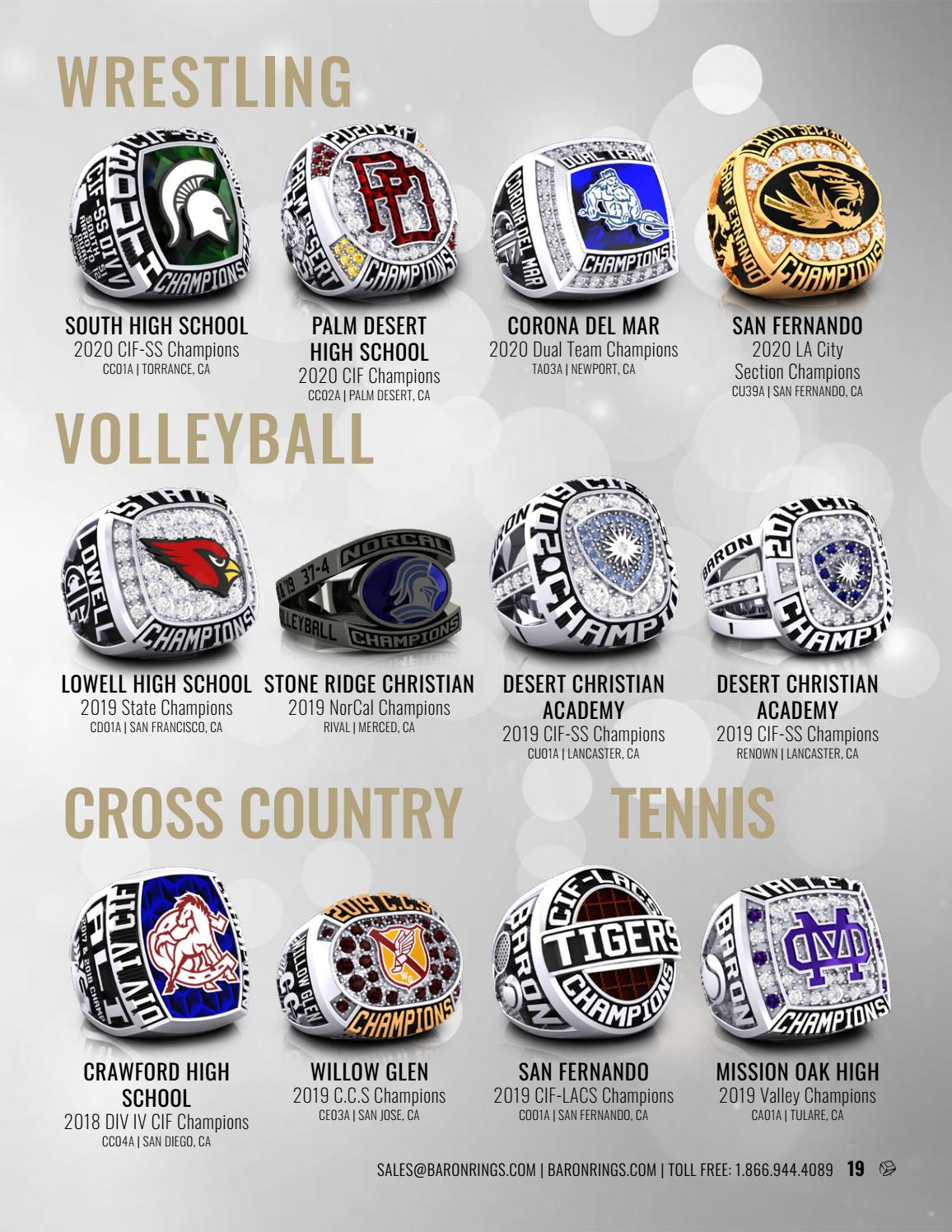 2021 CIF Championship Brochure Baron® Championship Rings by Baron
