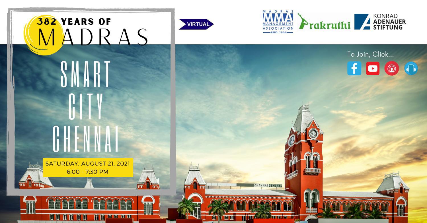 Smart City Chennai - 21 August 2021 by Madras Management Association ...