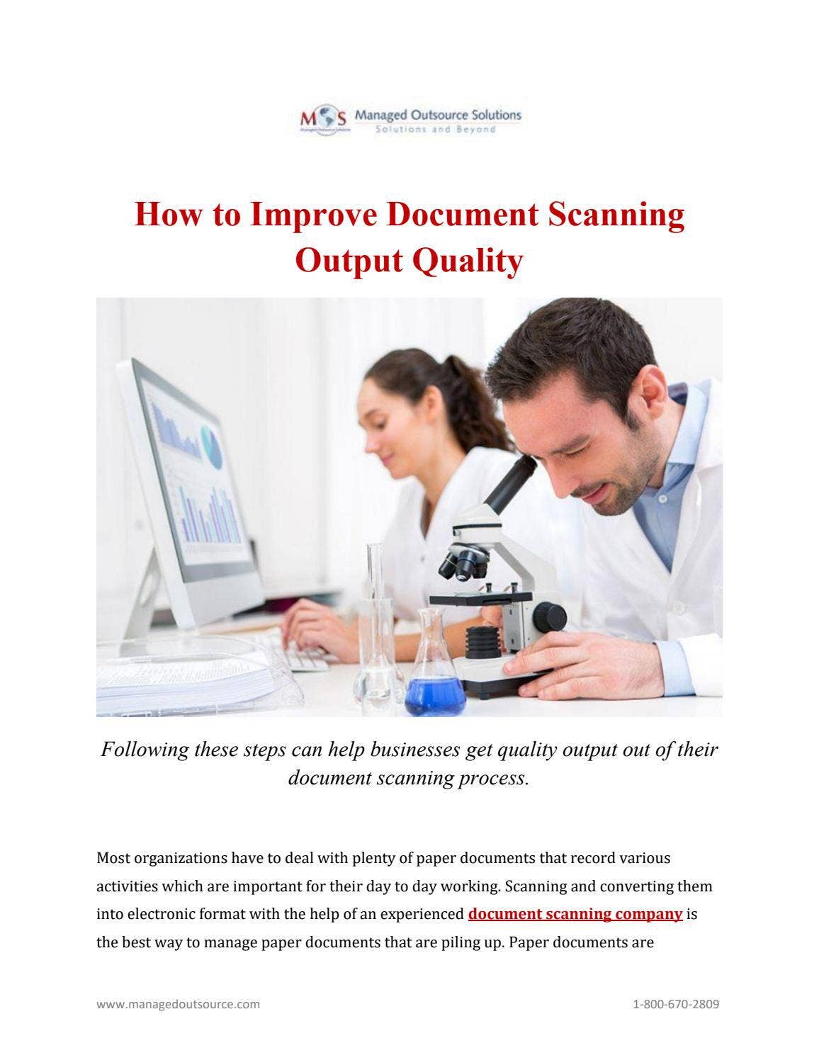 How to Improve Document Scanning Output Quality by Outsource Strategies ...