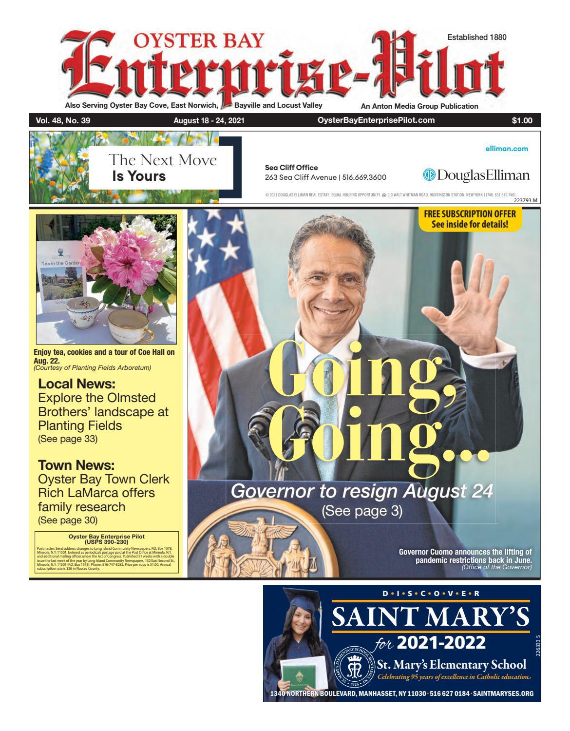 Oyster Bay EnterprisePilot 8/18/21 edition is published weekly by