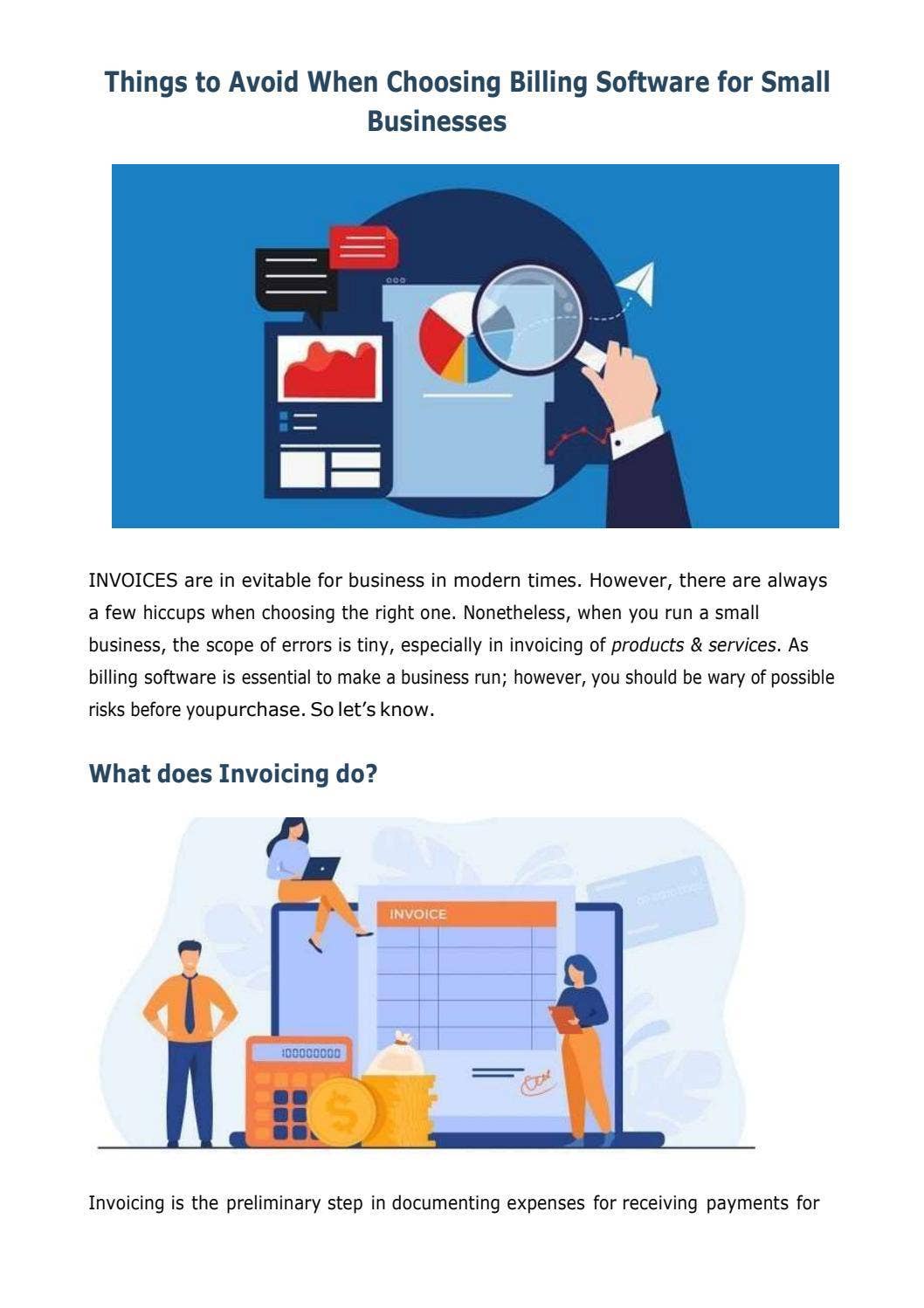 Top Things to Avoid When Choosing Billing Software for Small Businesses ...