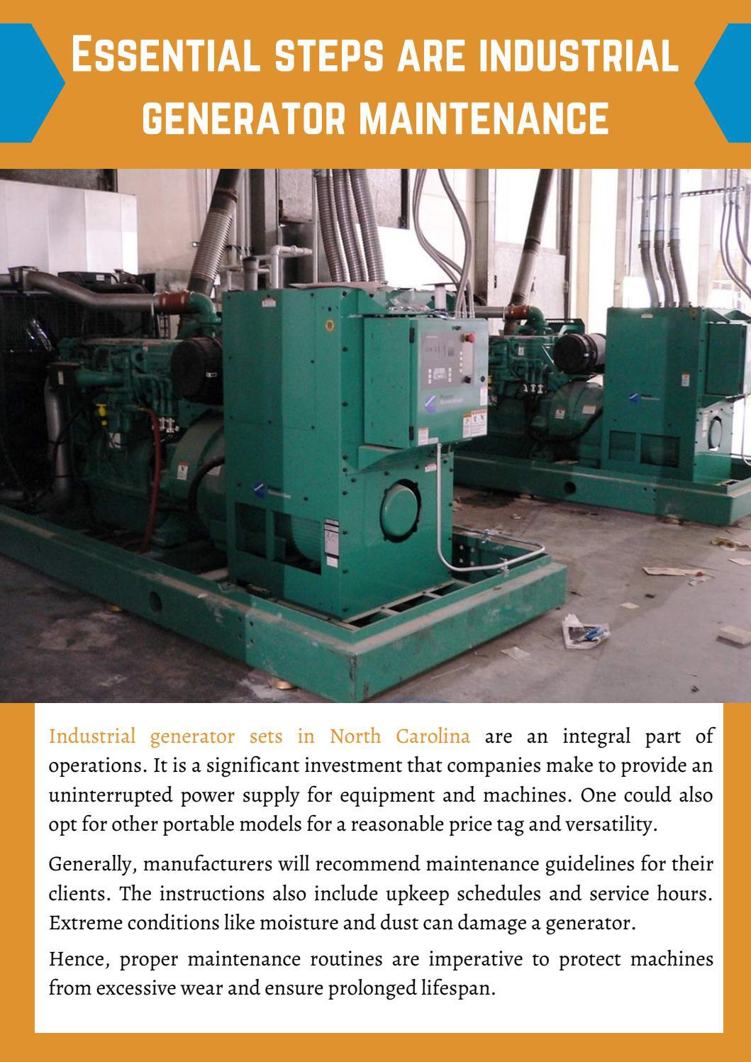 Essential Steps are Industrial Generator Maintenance by triuneelectric