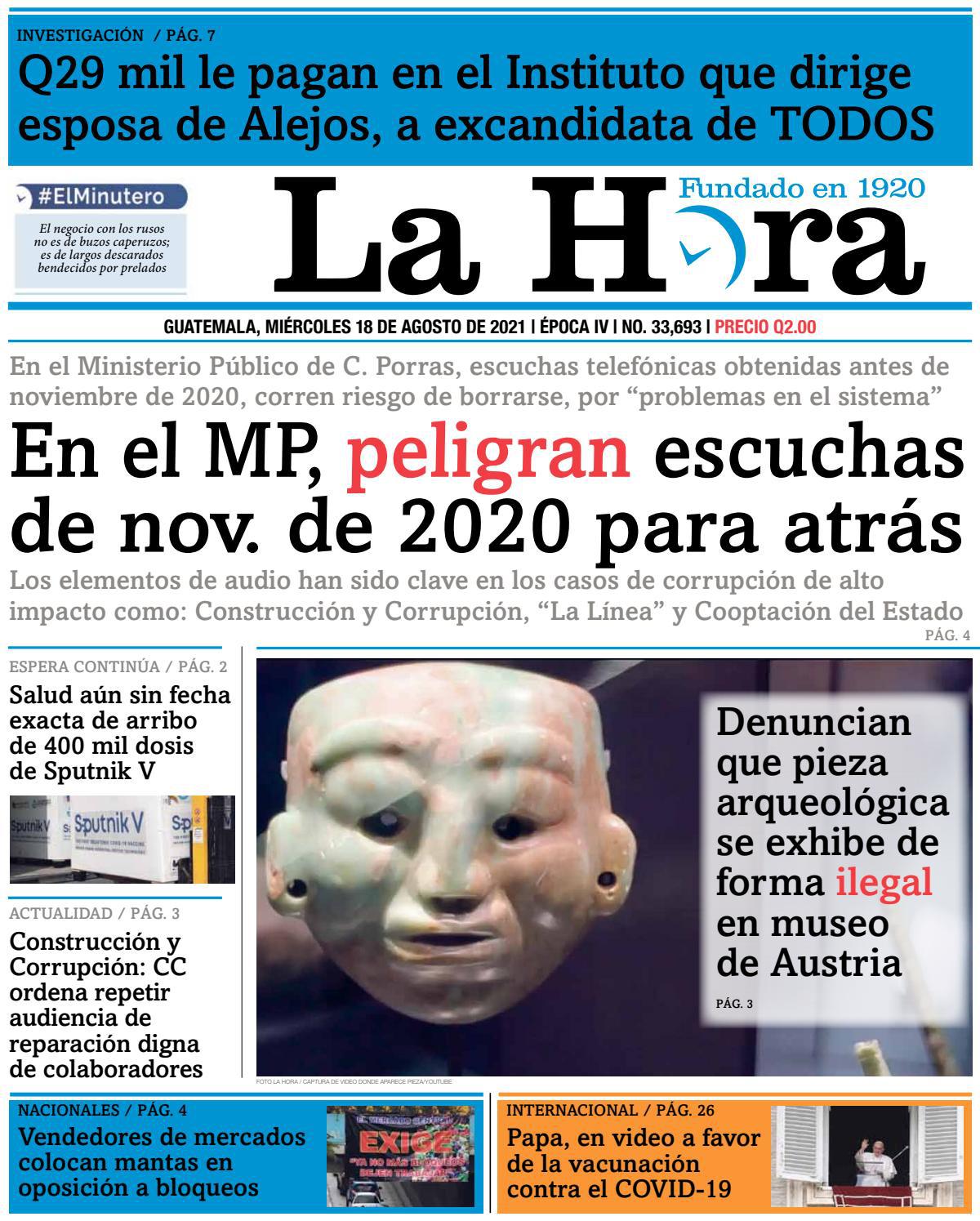 La Hora 18 08 2021 Vebuka