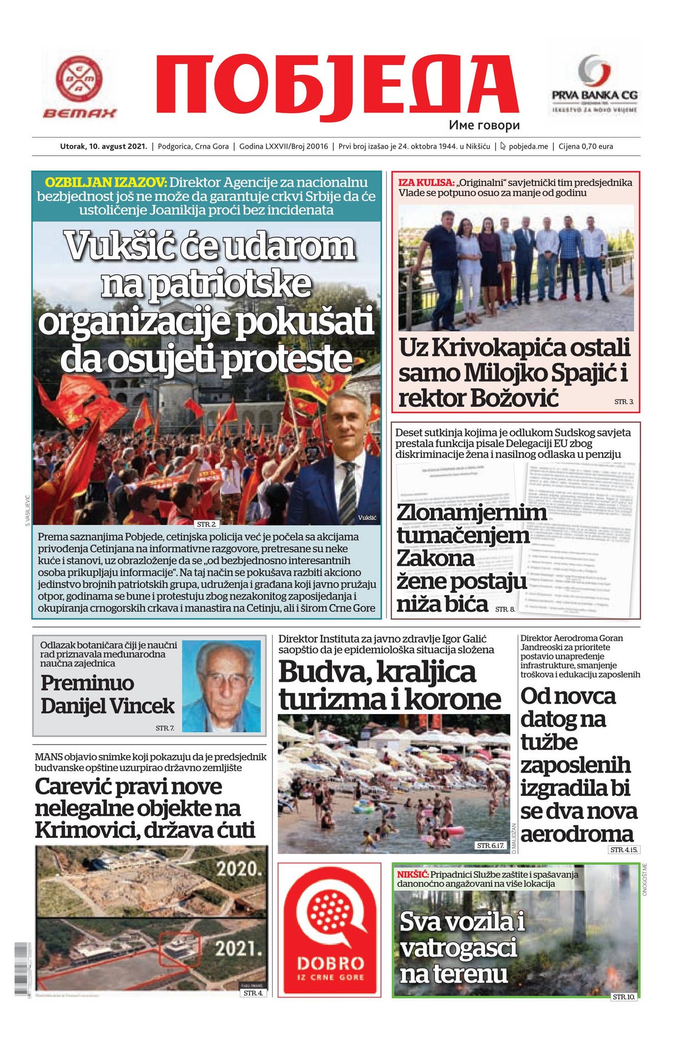 Dnevni list Pobjeda 18.08.2021. by Pobjeda - Issuu