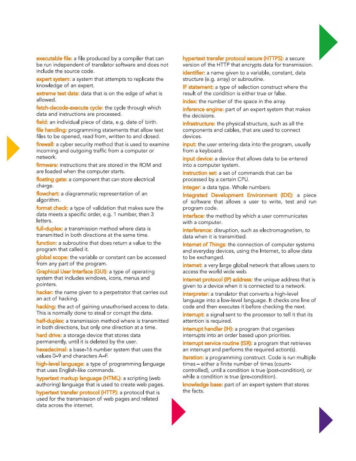 Cambridge IGCSE™ & O Level Computer Science Glossary by Cambridge ...