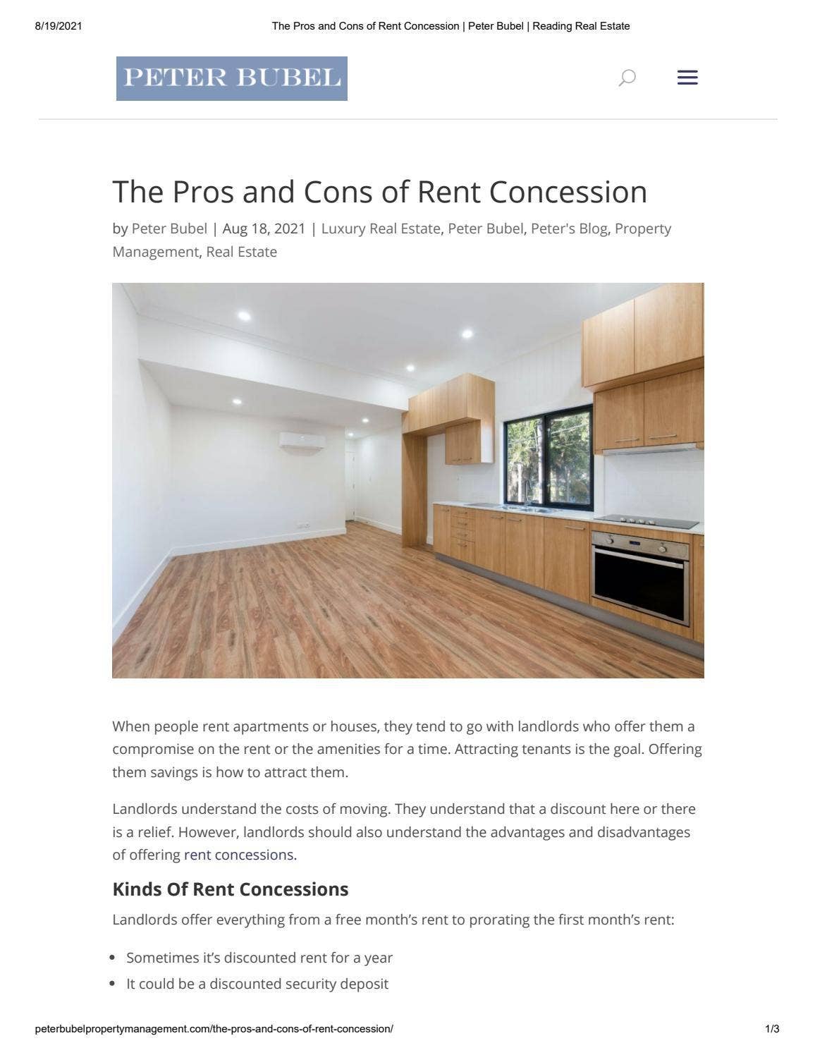 The Pros and Cons of Rent Concession by PeterBubel - Issuu