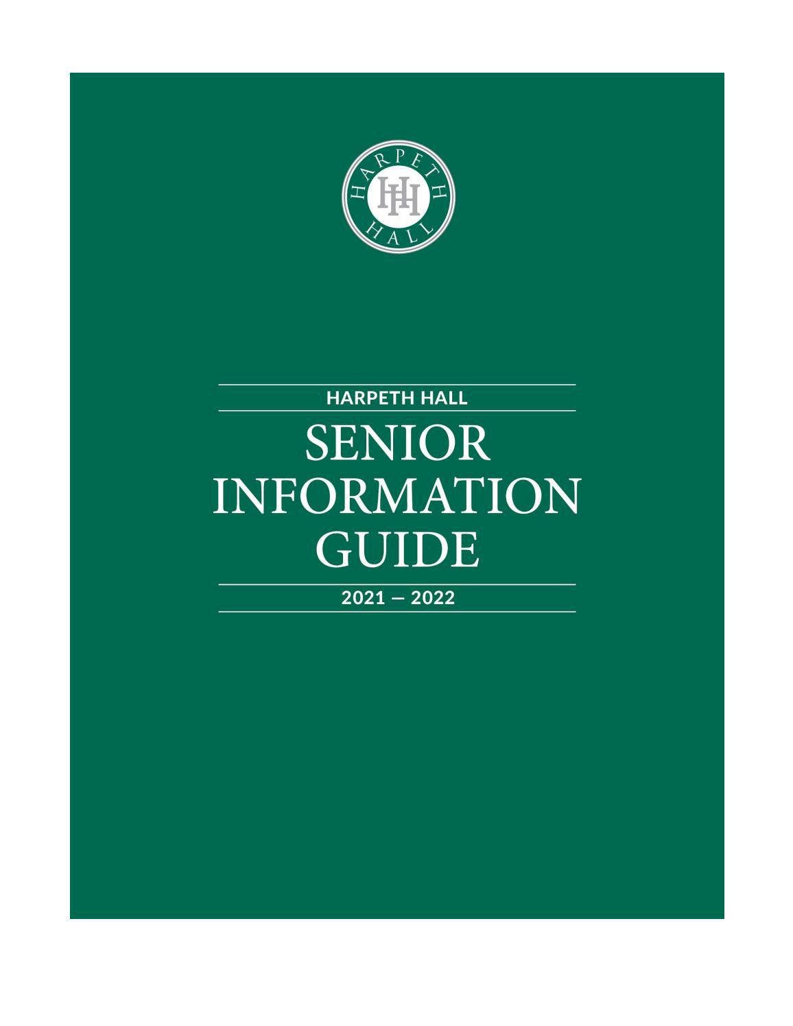 Senior Information Guide 2021-2022 by Harpeth Hall Communications - Issuu