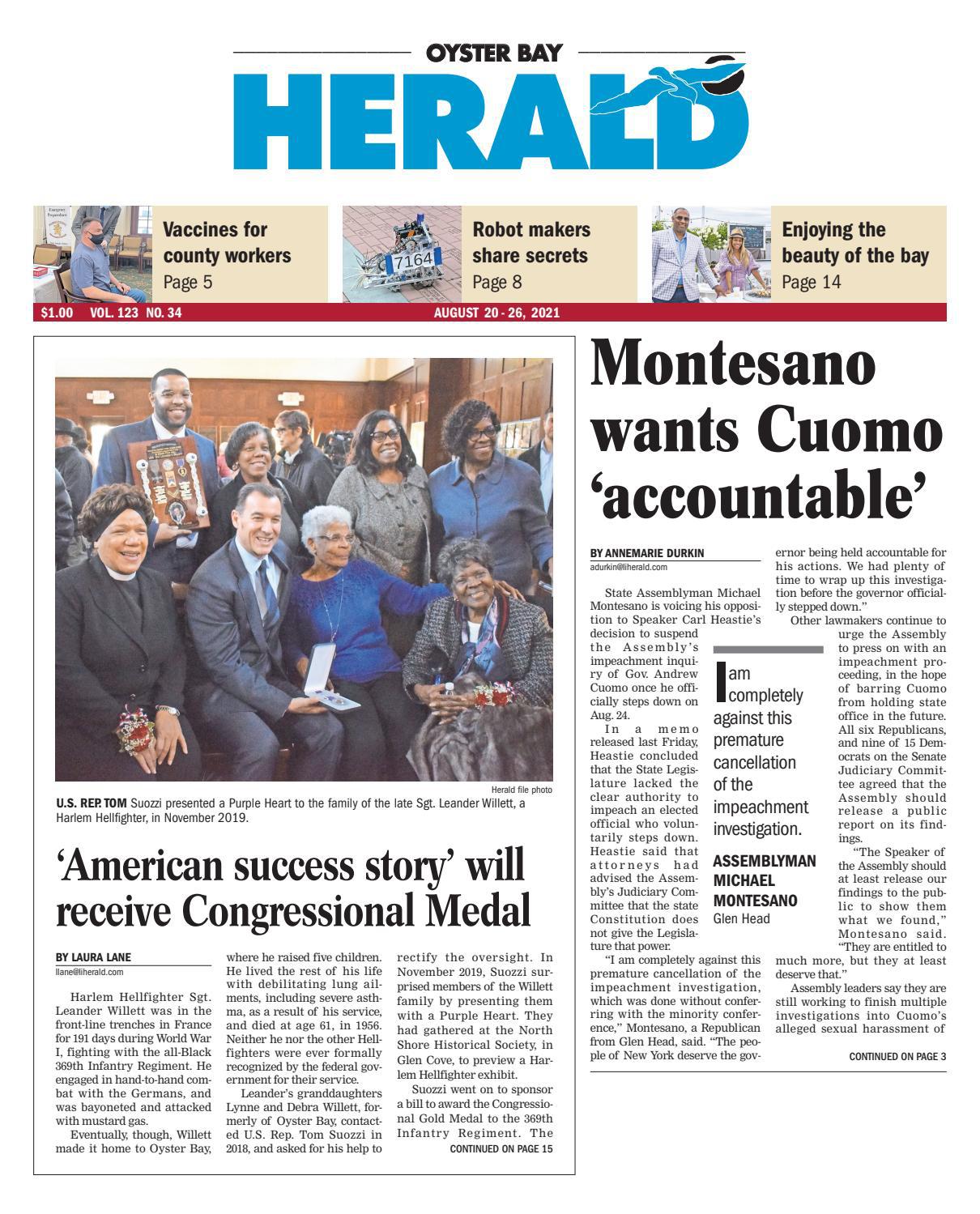Oyster Bay Herald 08202021 by Richner Communications, Inc Issuu