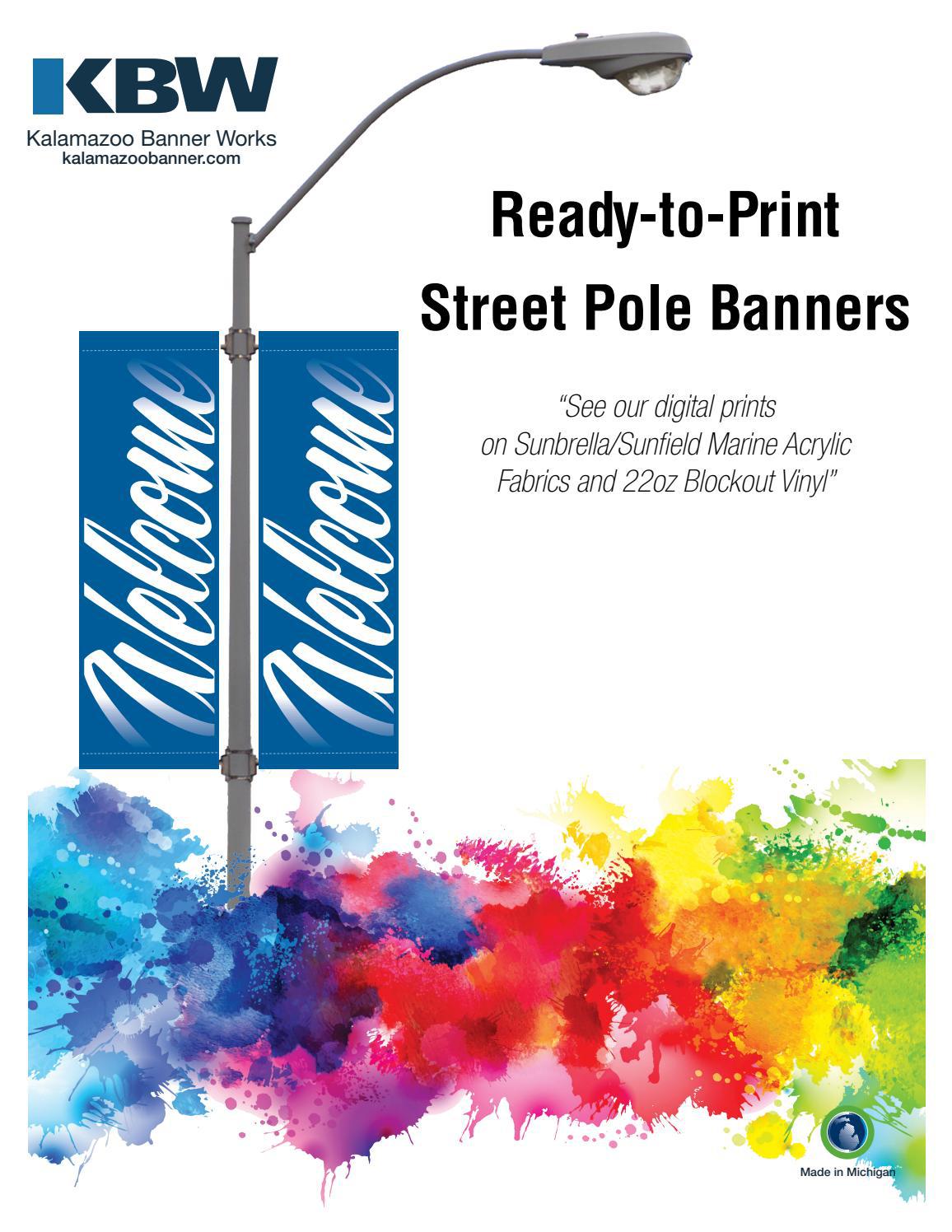 Kalamazoo Banner Works ReadytoPrint Street Banner Catalog August 2021