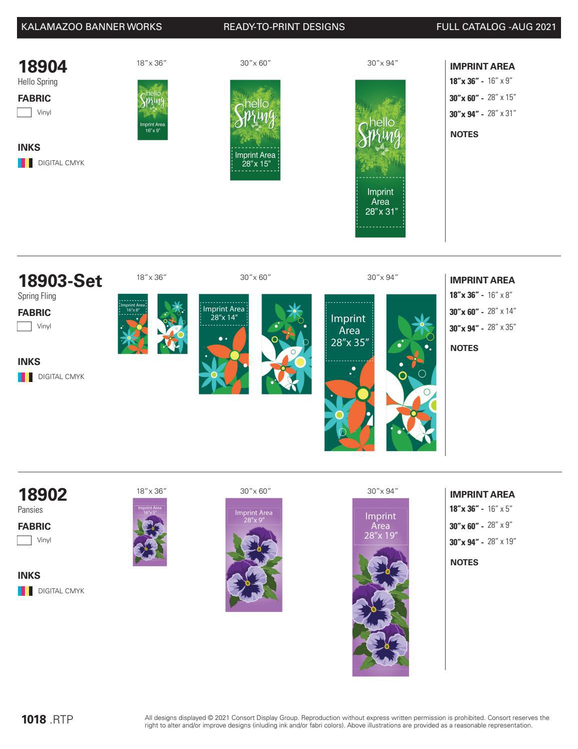 Kalamazoo Banner Works ReadytoPrint Street Banner Catalog August 2021
