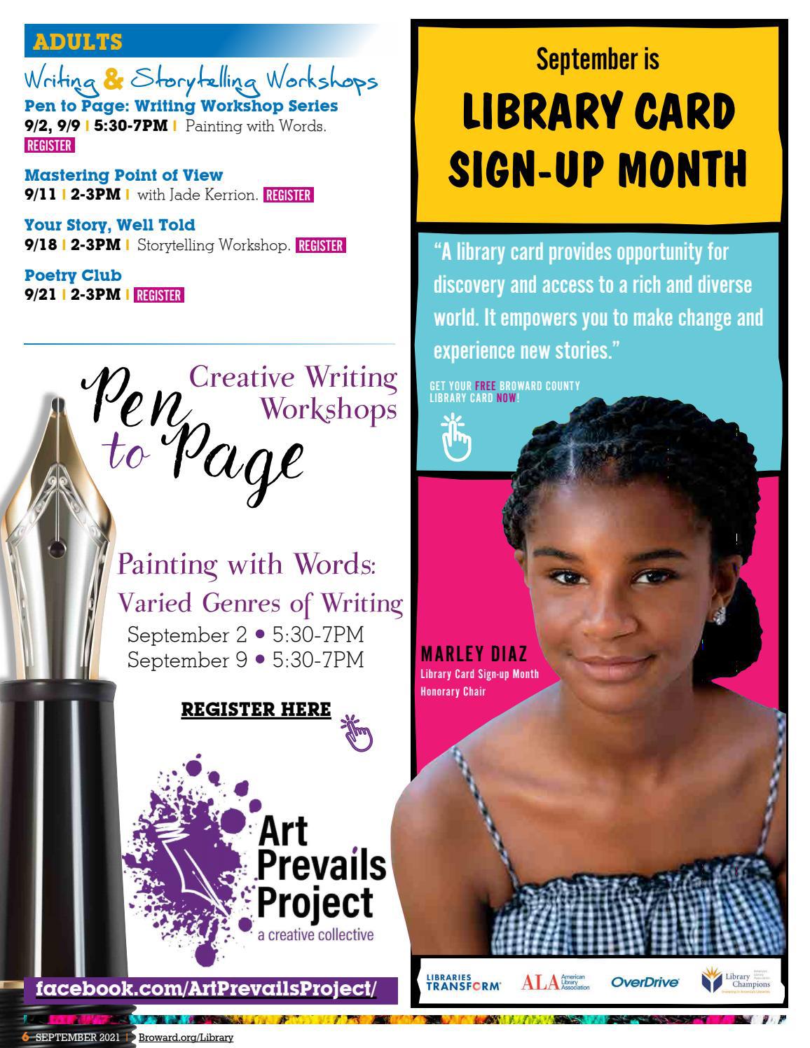 Broward County Library September 2021 Magazine by Broward County