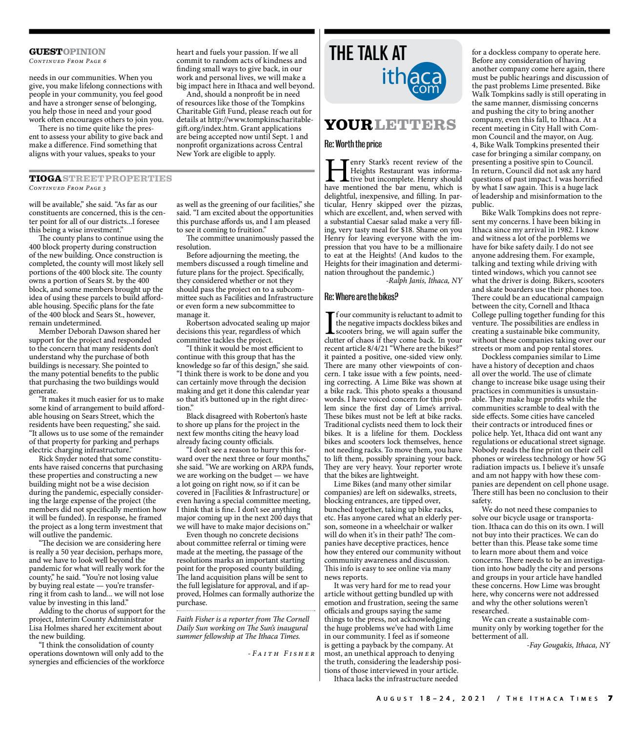 August 18 2021 By Ithaca Times Issuu