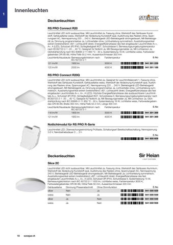 Sonepar Suisse 灯饰目录 · | Licht 2021 / 22 第 18 页