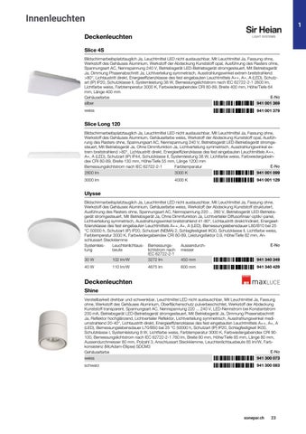 Sonepar Suisse 灯饰目录 · | Licht 2021 / 22 第 23 页