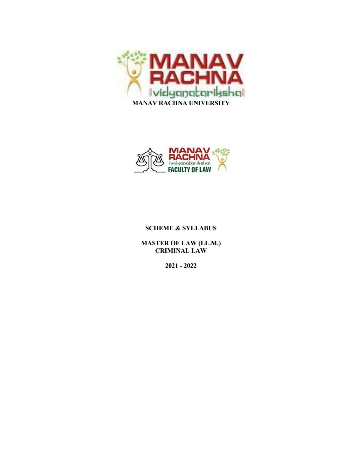 criminallawsyllabus by Manav Rachn University Issuu