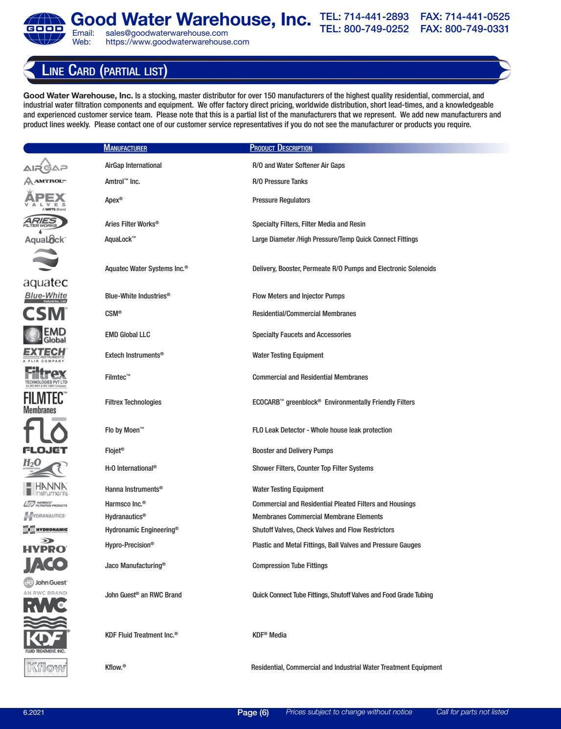 Good Water Warehouse Catalogue by deltawaterproducts Issuu