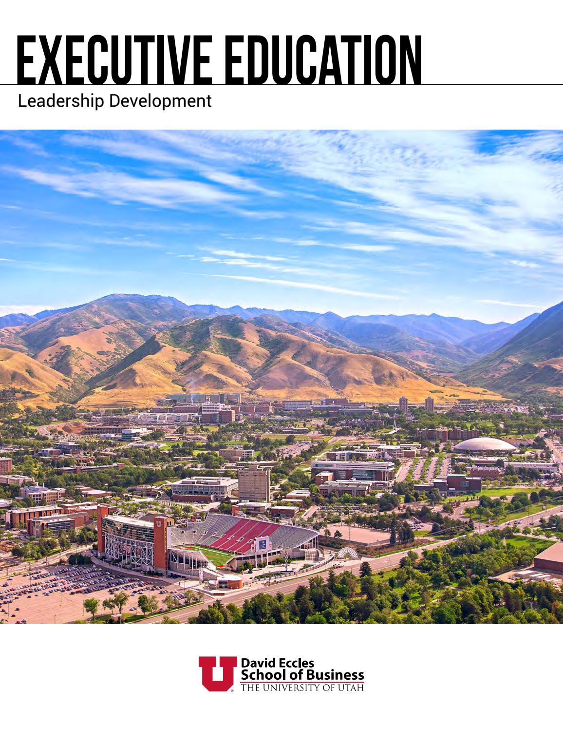 Executive Education At a Glance Calendar By University Of Utah s MBA 