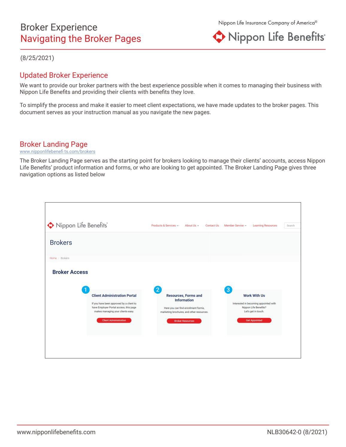 Broker Experience Overview by Nippon Life Benefits Issuu